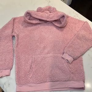 Cozy Pink Sherpa Hoodie Sweater